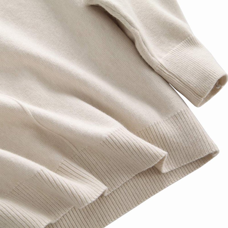 Ckikiou Womens Lightweight Oversized Boat Neck Sweaters Tops Dolman Batwing Sleeve Ribbed Knitted Pullovers Beige - Image 2